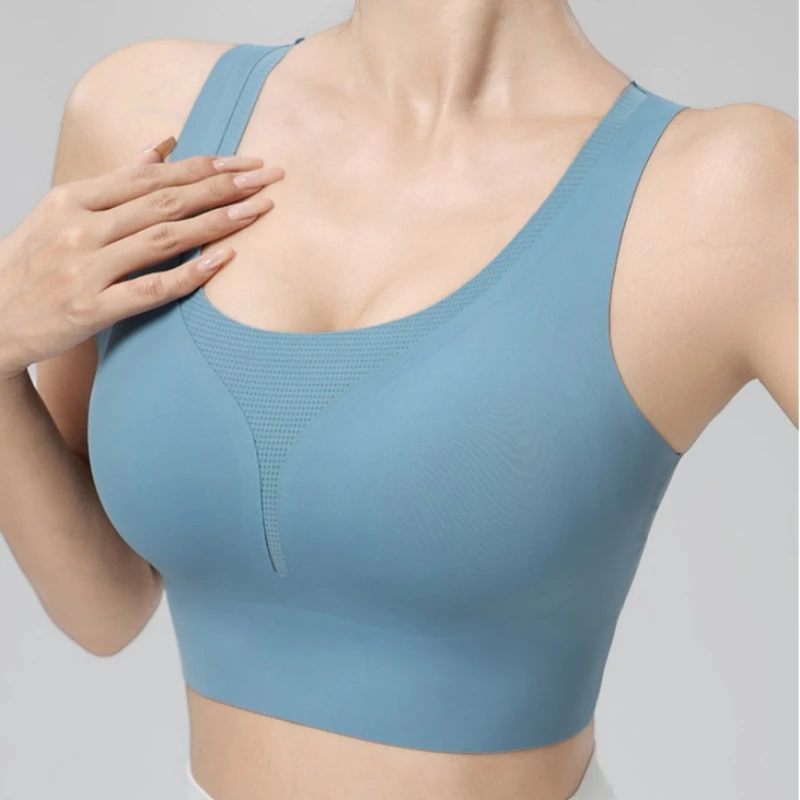 Yoga Vest Women Summer One-Piece Yoga Wear Top Beautiful Back Fitness Sports Bra Breathable Quick-Dry Sports Underwear