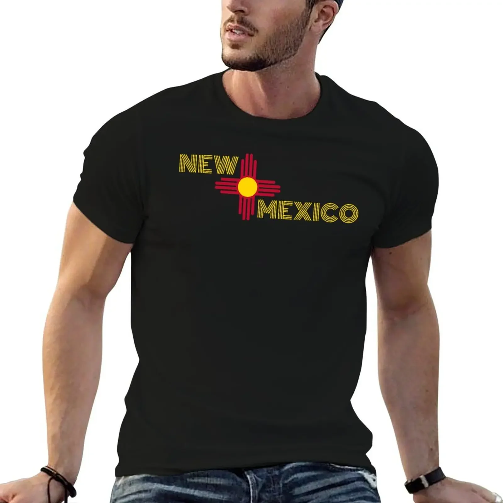 NEW MEXICO STATE FLAG ZIA SUN SYMBOL T-Shirt shirts graphic tees sports fans men clothes