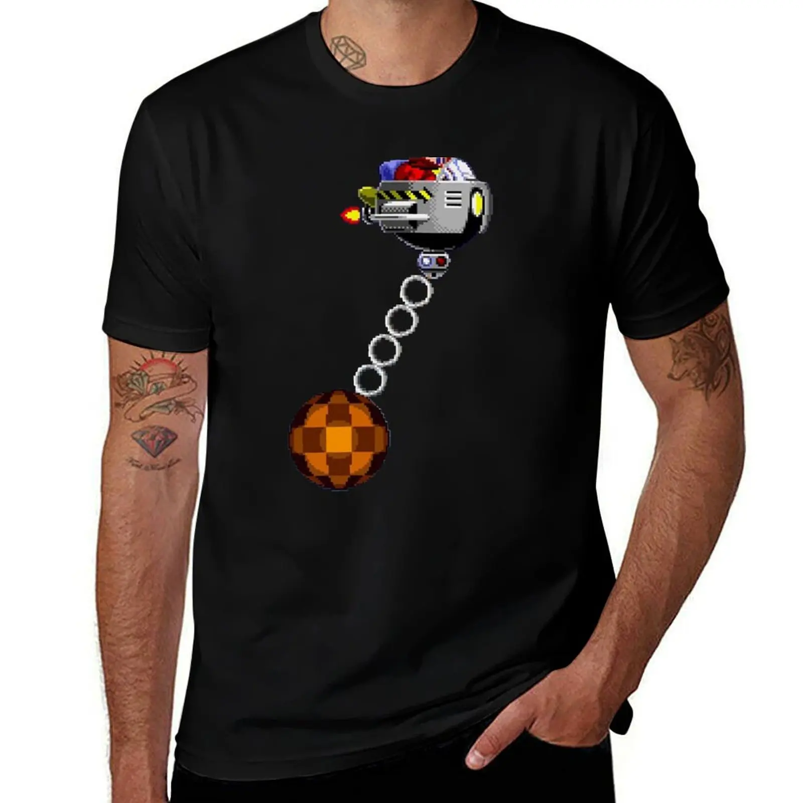 

man cotton man man t Eggman Robotnik t shirts Wrecking men 100% - Ball T-Shirt Dr shirts 16-bit t plain shirt for