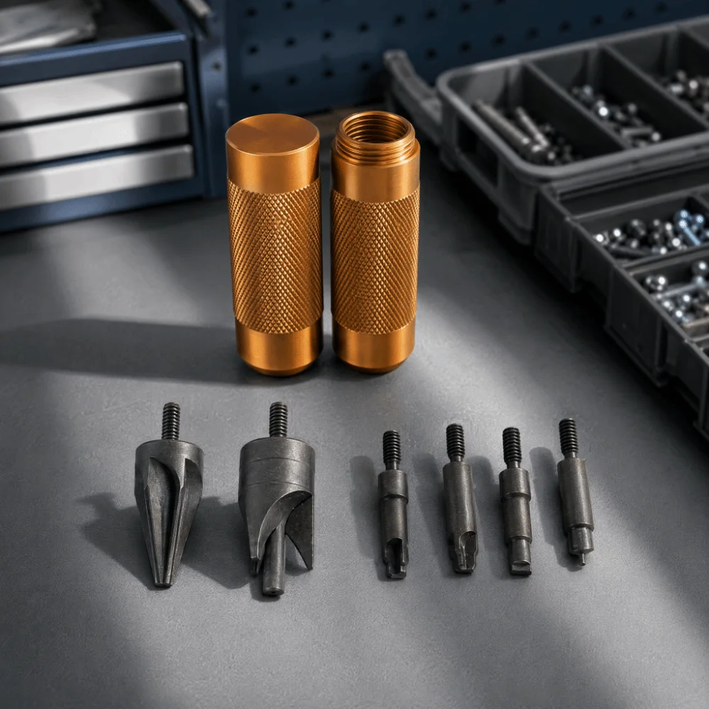 Anti Slip Handle Case Prep Multitool Internal External Reamers Golden Case Chamfer Deburring Tool Pocket Reamers Preprocessing