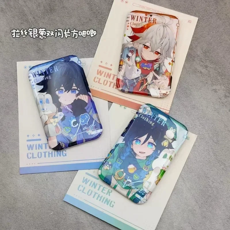 New 3Pcs/Lot  Brooch Pin Wanderer Balladee Scaramouche Kunikuzushi Wendy Kaedehara Kazuha Hat Guy Rectangle badge