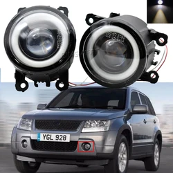 2PCS LED Angel Eye Fog Lamps Lights For Suzuki Grand Vitara Jimny SX4 Splash Alto Swift 2 JT 2005 -2015 Foglights Headlights