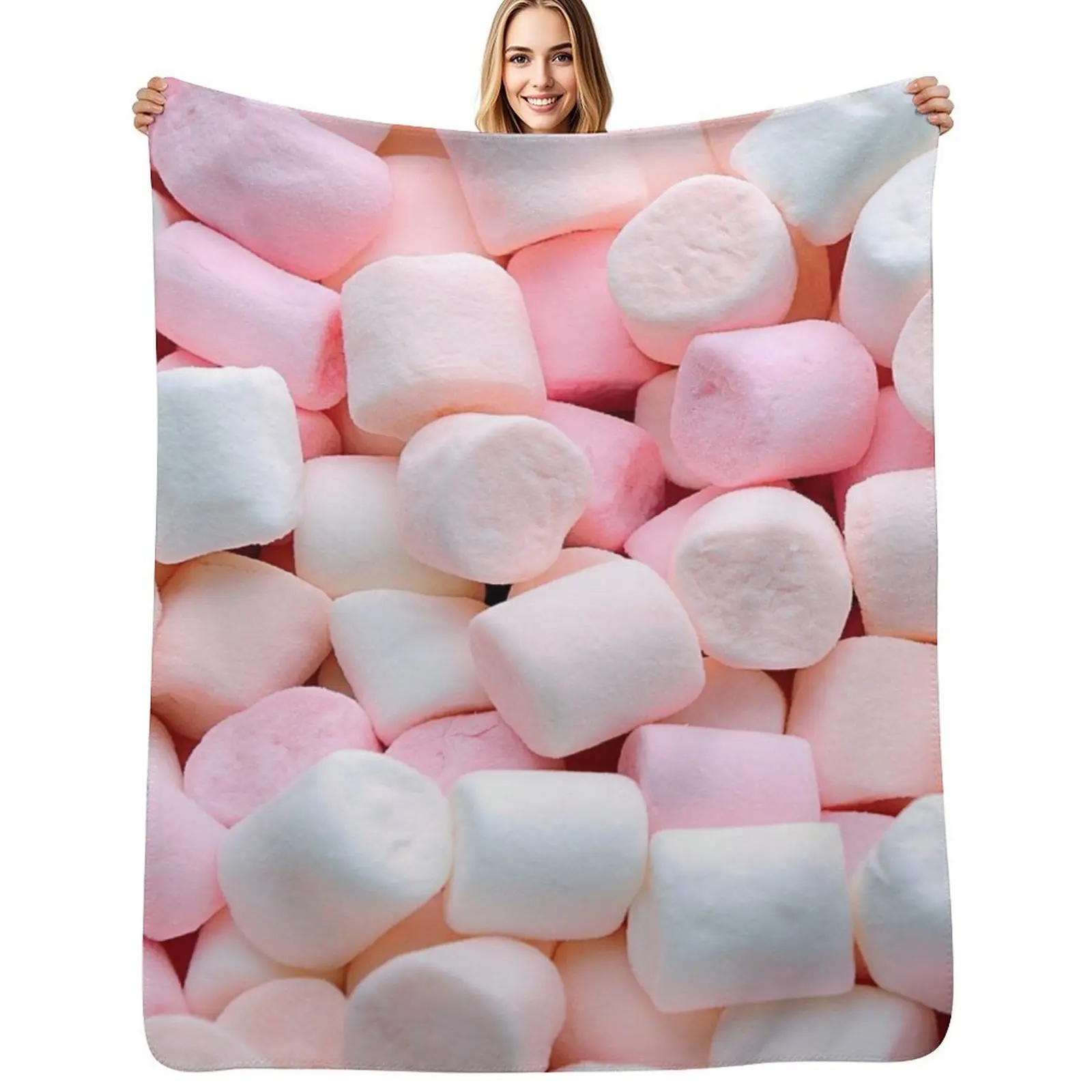 

Cute and Marshmallows Throw Blanket Air Conditioner Soft Blanket for Office Home