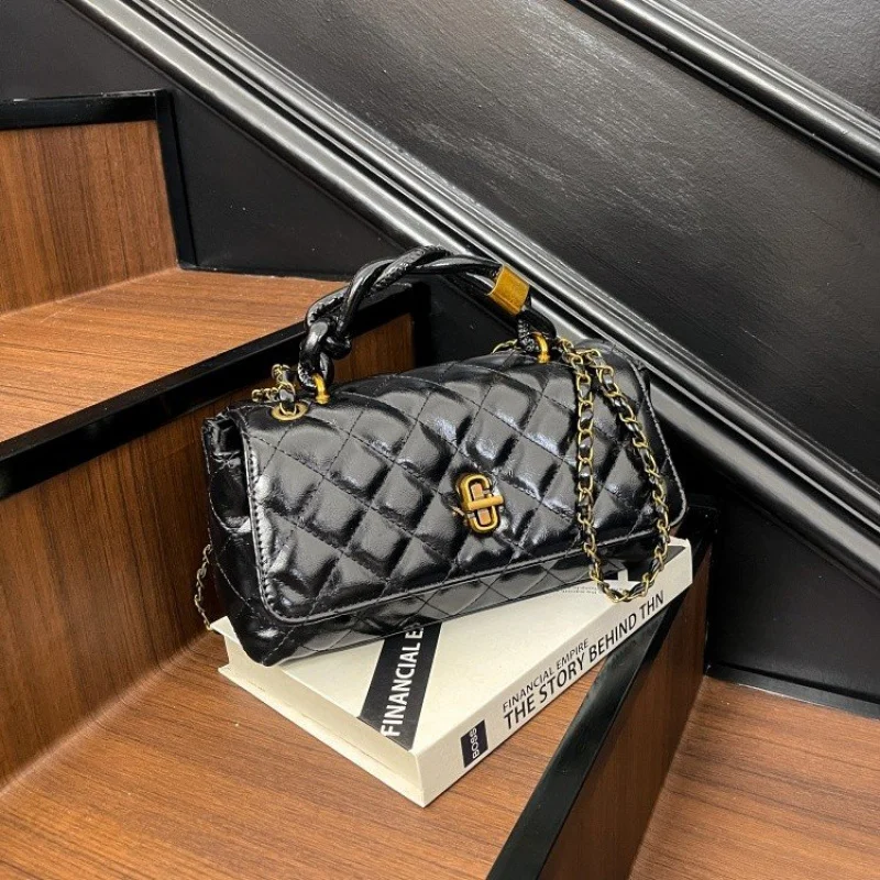 

Vintage Inspired Structured Box Purse Women Designer Leather Bag With Clean Lines Architectural Interest