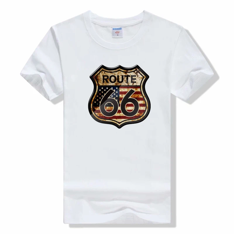 Vintage Motorcycle USA T Shirt Crew Collar Top Cotton Retro T-Shirt fashion Men women short sleeved t shirt