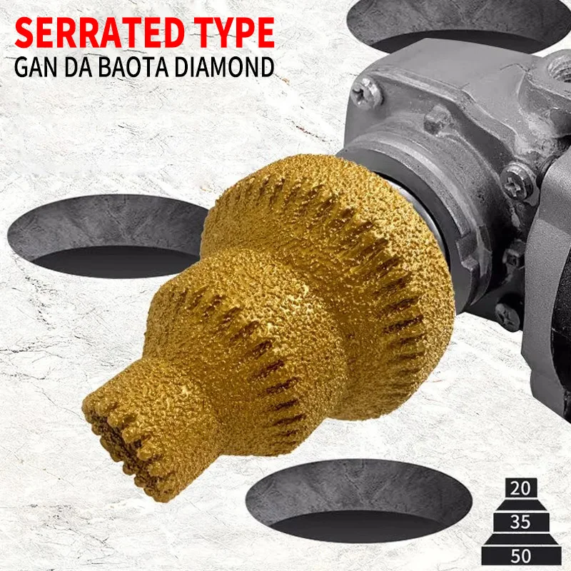 

M10 Pagoda Brazed Pagoda Drill Bit Sawtooth Tower Drill Tile Stone Rock Plate Drill Reaming Integrated Bit Diamond Tools