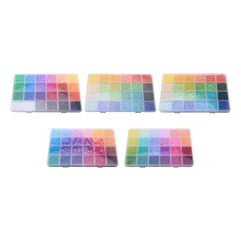 For DIY, Art And Craft Fusion Bean Collar Box Set With MARD 2.6Mm Same Color Size, 250 Pieces Per Color