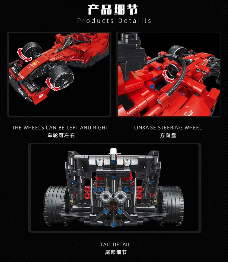 MOC Technische F1 Formule Racewagen Bouwstenen Kit 1:12 Schaal Supercar Model Bricks Puzzel Speelgoed Kinderen Creatieve Verjaardagscadeau