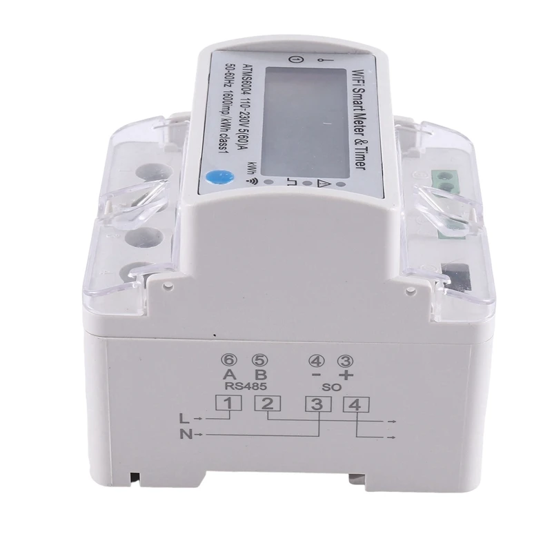 Y43A-ATMS6004 Din Rail WIFI Smart Wifi Meter Smart Timer 4P Tuya WIFI Afstandsbediening Meter