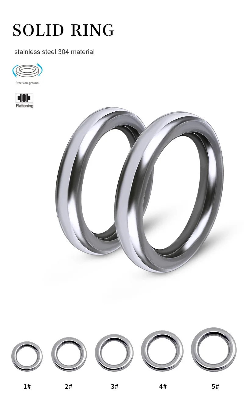 Pro beros 50pcs hochfester fester Ring Angel köder Verbindungs ringe Kit Linie Salzwasser fester Ring Angeln Süßwassers ch laufe – Detail 2