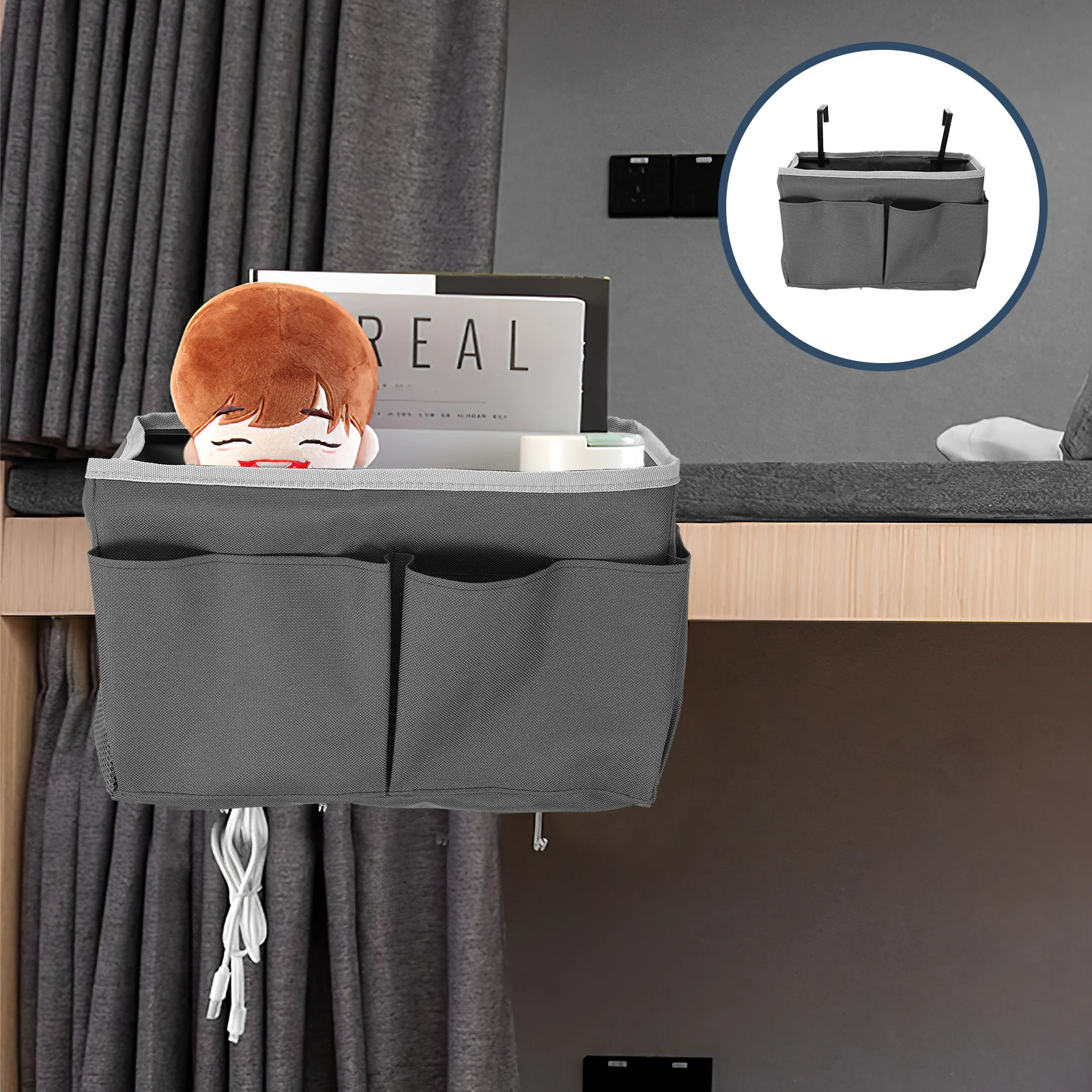 

Waterproof Hook Hanging Bag Storage Organiser Heavy Duty Pocket Oxford Cloth Door Bags