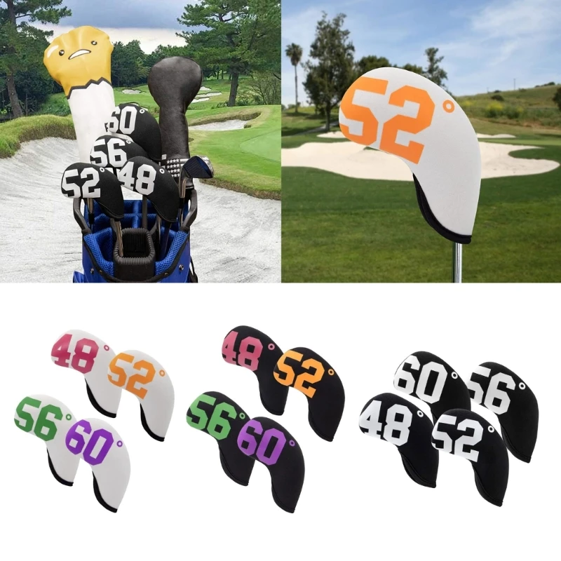 2024 New 4Pcs Golf Club Headcover Waterproof Golf  Covers Fit Most Brands Golf Iron