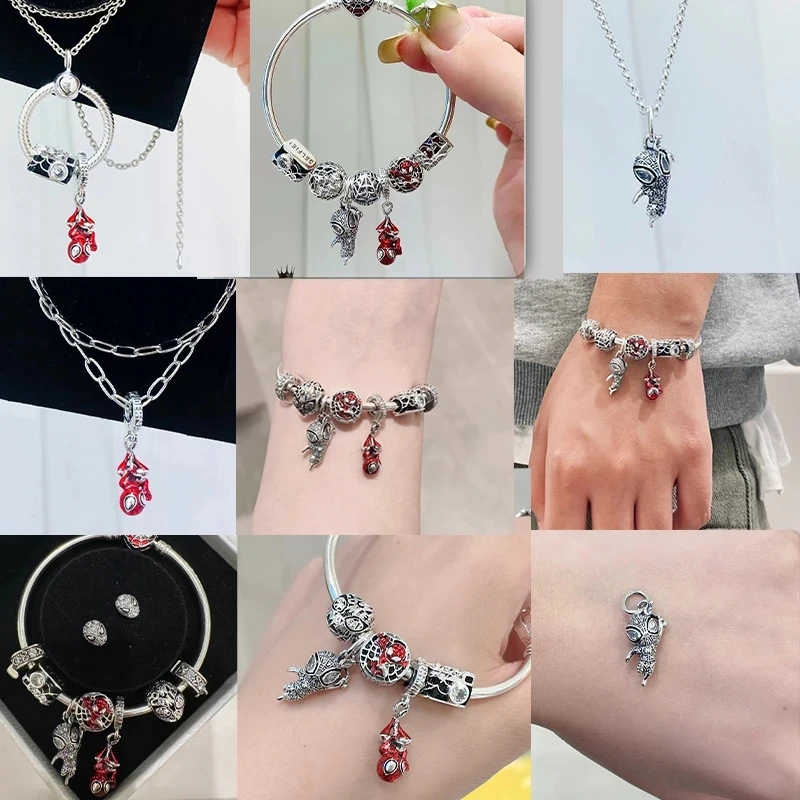 Disney Stitch Marvel Rescuer Star Charms Wars Pendant Beads For Original 925 sterling silver Bracelet Necklace For Women Jewelry