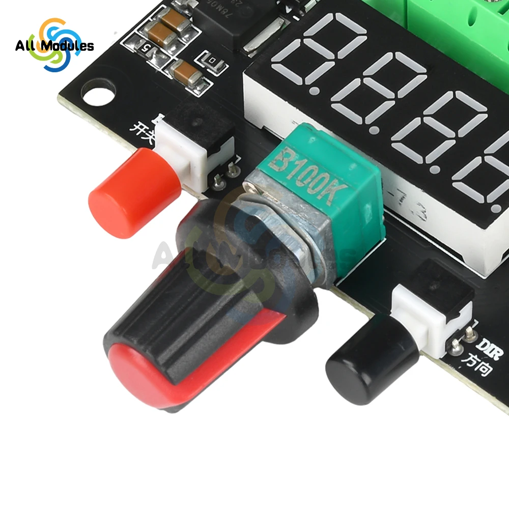 12V 24V Stepper Motor Controller with PWM Pulse Signal Generator, Reversible Rotation & Speed Control for Automation