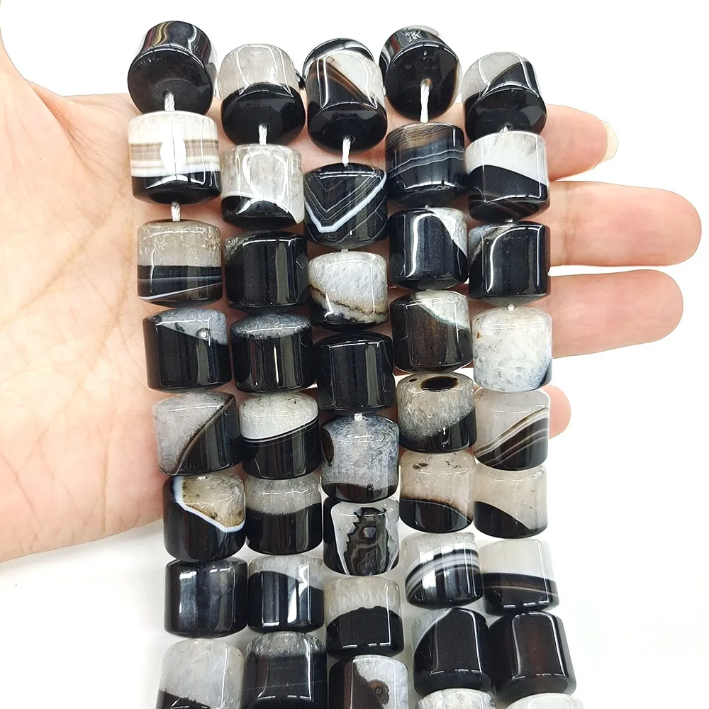 14x13mm Cylinder Shape Quartz Beads Druzy Multicolor Uruguayan Agates Crystal Bead for DIY Jewelry Making Bracelet Accessories