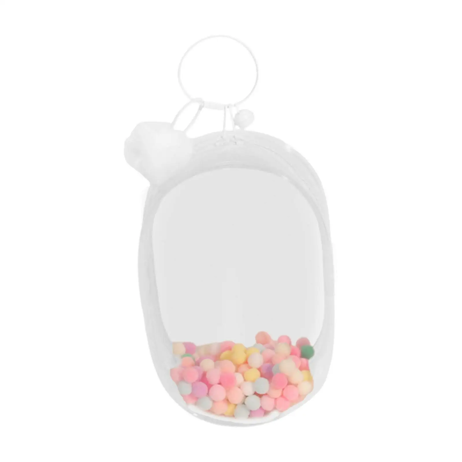 Mini Doll Storage Pouch PVC Clear Display Bag with Zipper for Action Figures Collectible Dolls Portable Dustproof Carrying Case