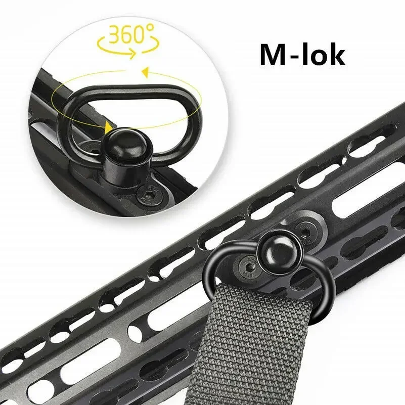 M-LOK 1.25 "QD Sling Mount Mlok Rail Pulsante a sgancio rapido Perno girevole Adattatore Attacco per cinghia Accessori per pistola giocattolo