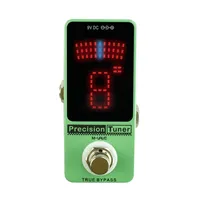 Pedal afinador de precisión M-VAVE, Pedal de efecto de guitarra con pantalla Digital LED y Bypass verdadero para bajo eléctrico cromático