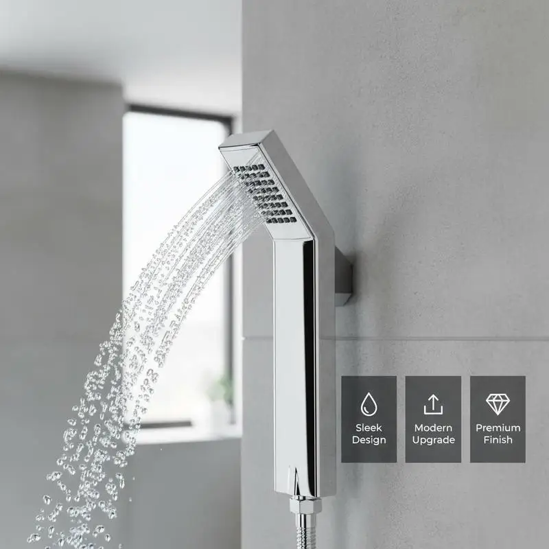 Immagine 5: Soffione doccia fisso cromato per bagno