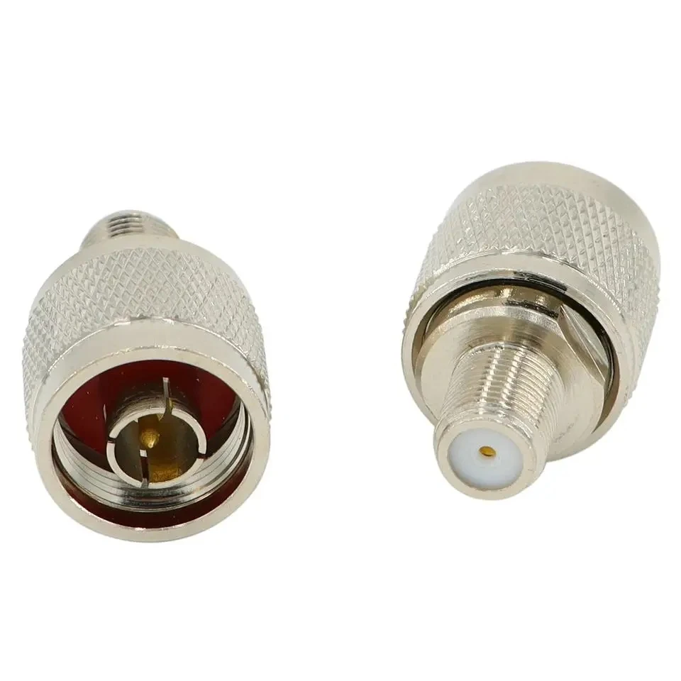 Adaptador coaxial n macho para fêmea f, conector de cobre completo para sistema de aprimoramento de roteador analisador de antena