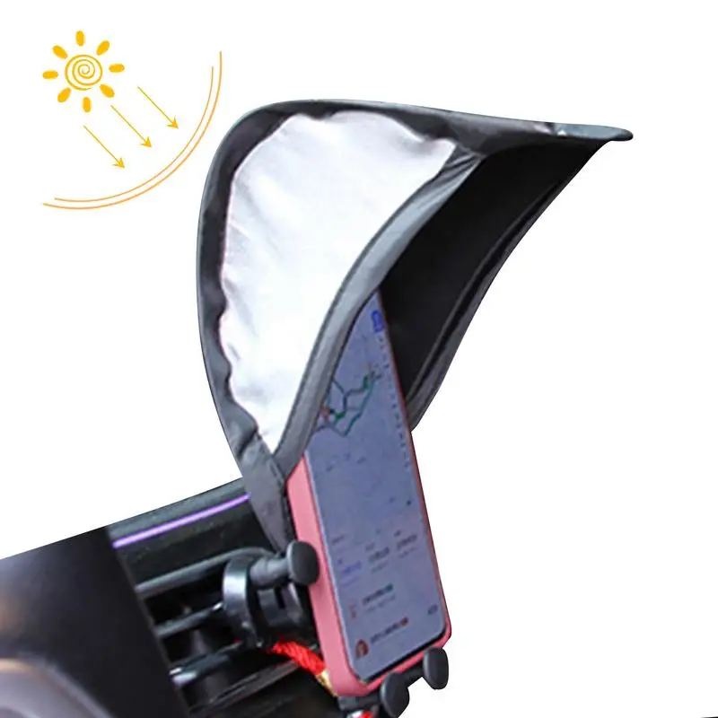 Phone Sun Shade Phone Sun Shade Glare Blocking Phone Stand Sun Shield For Motorcycle Bike And Car Mobile Phone Holder