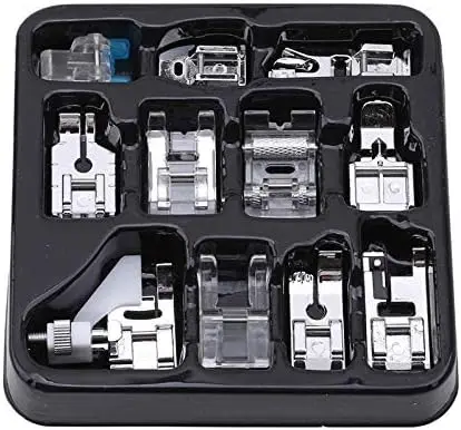 11Pcs Presser Feet Set - Walking Foot Kit for Brother, Singer, Babylock, Janome, Toyota Low Shank Sewing Machines