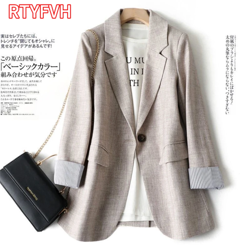 Blazer Frauen trend ige Patchwork koreanischen Chic Frühling lose Taschen Dame elegante Mäntel Einzel knopf minimalist ische Outwear Langarm