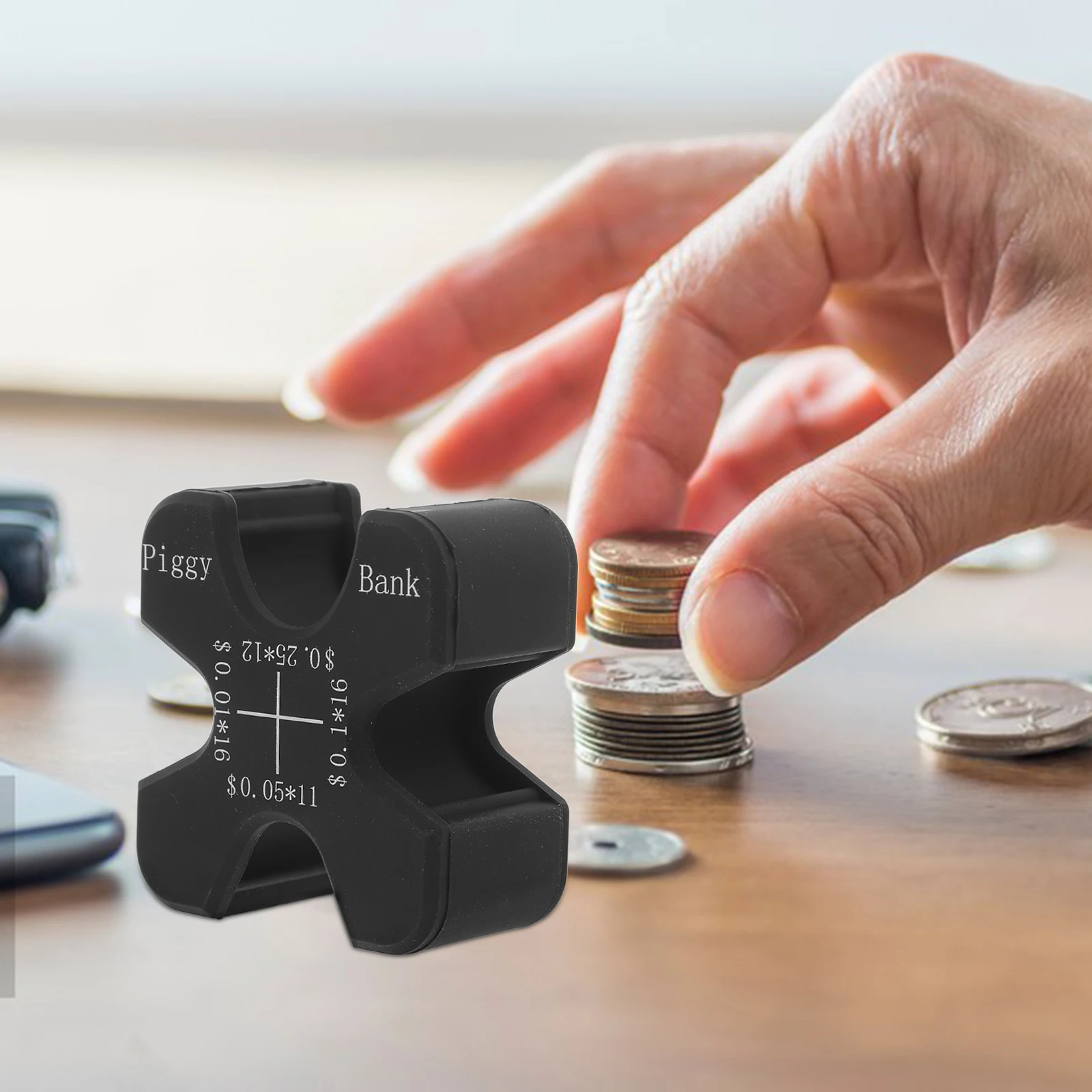 

Black Portable Storage Device for Organizing Car Change Holder Organizer Coins Vehicle Change Dispenser Organizer