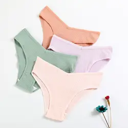 10PCS/Set Women's Panties Sexy Breathable Underwear Comfortable Lingerie Cotton Striped Briefs Trend Cozy Underpants