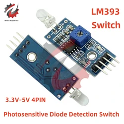 LM393 Photosensitive Diode Detection Switch 3.3V-5V 4PIN Photodiode Module Light Sensor Switch Module for Arduino Raspberry Pi