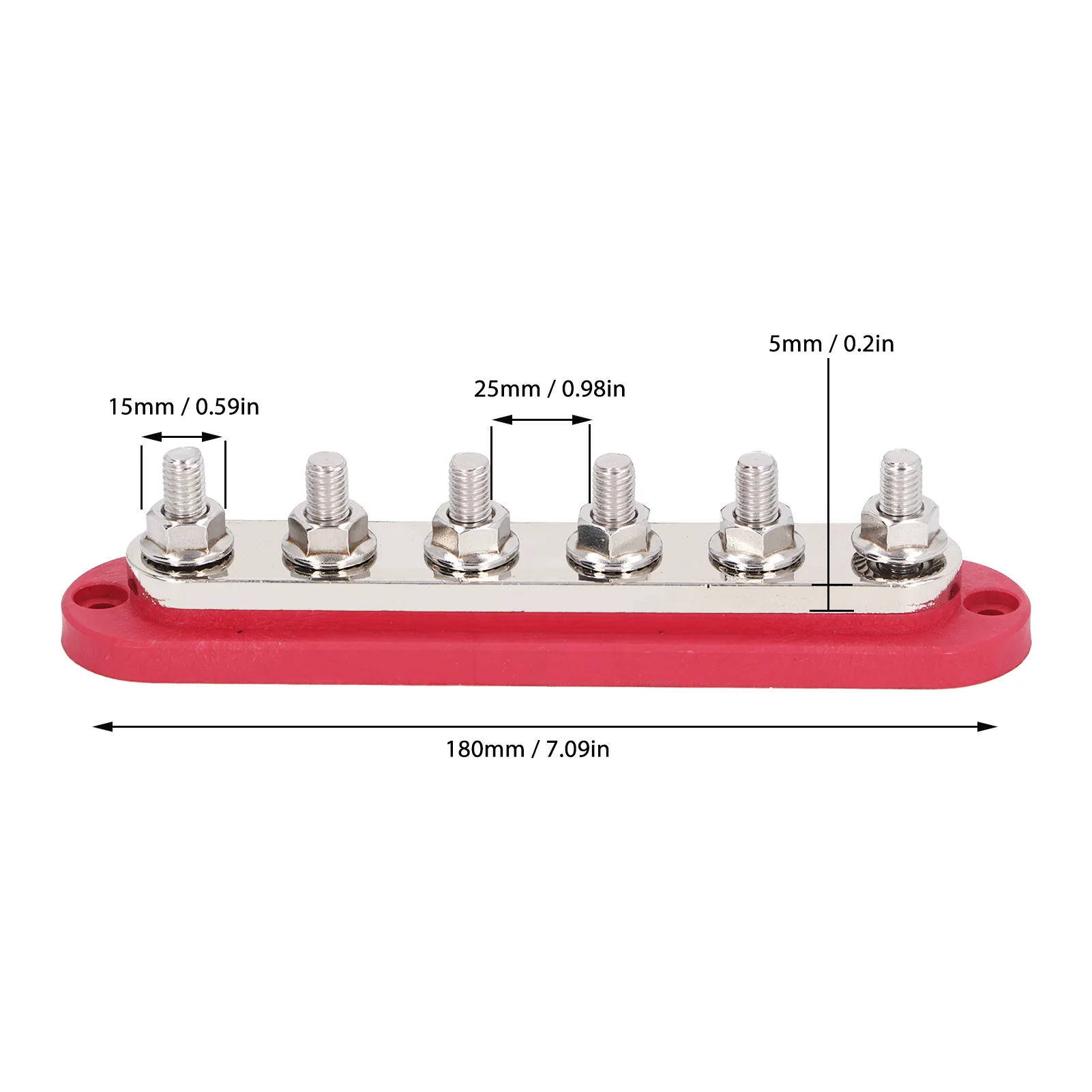 حافلة بار 48 فولت M8 300A 12 ‐ 48 فولت كتلة توزيع الطاقة النحاس الفولاذ المقاوم للصدأ حافلة بار محطة كتلة لسيارة قارب البحرية