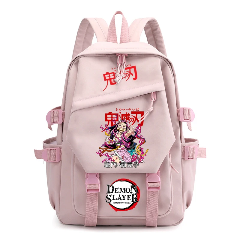

Demon Slayer Nezuko Anime Print Small Backpack for Girls Kawaii Student Bookbag Lightweight