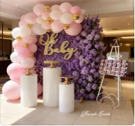 

3 шт./компл.) круглые белые прозрачные цилиндрические плинты для десертного стола для детского душа qq545