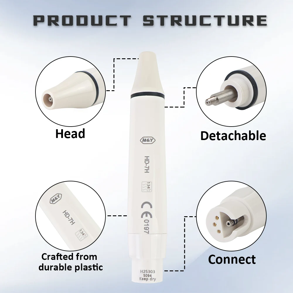Dental Ultrasonic Scalers Detachable Handpiece HD-7H Fit D*E S*telec Tips Dentistry Calculus Oral Cavity Clean Tools