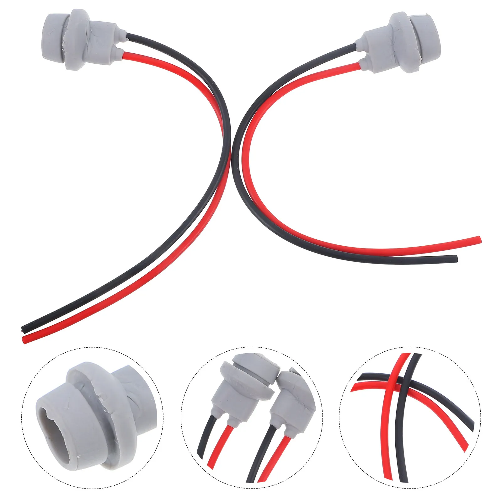 

2Pcs Car Light Bulb Socket High Brightness T10 Socket Turn Signal Lamp Adapter Auto Light Holder for Side Marker Brake Indicator