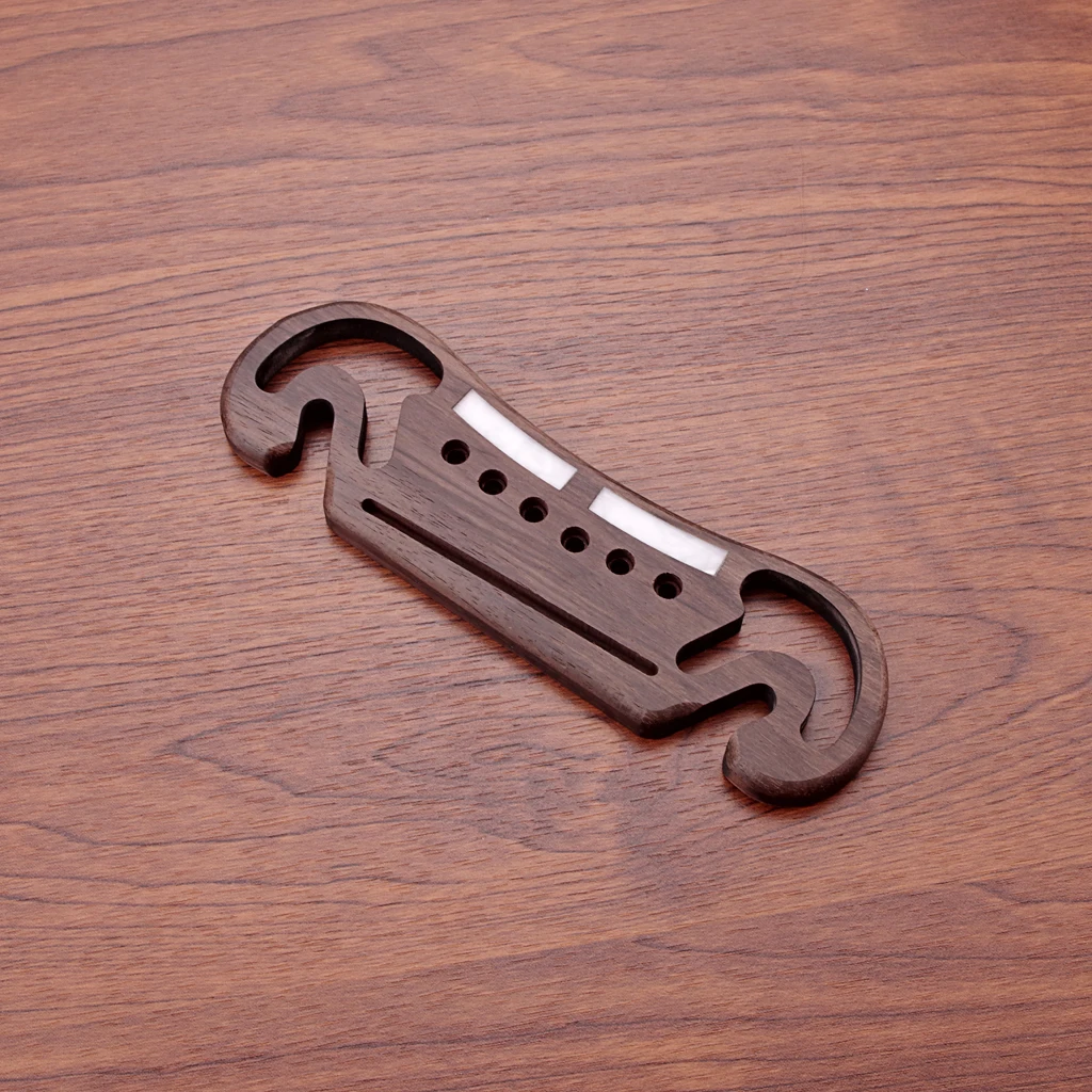 Solid Rosewood Acoustic Guitar Bridge Unfinished Blank Bridge for 6 String Folk Guitar DIY Sanding & Finishing Required