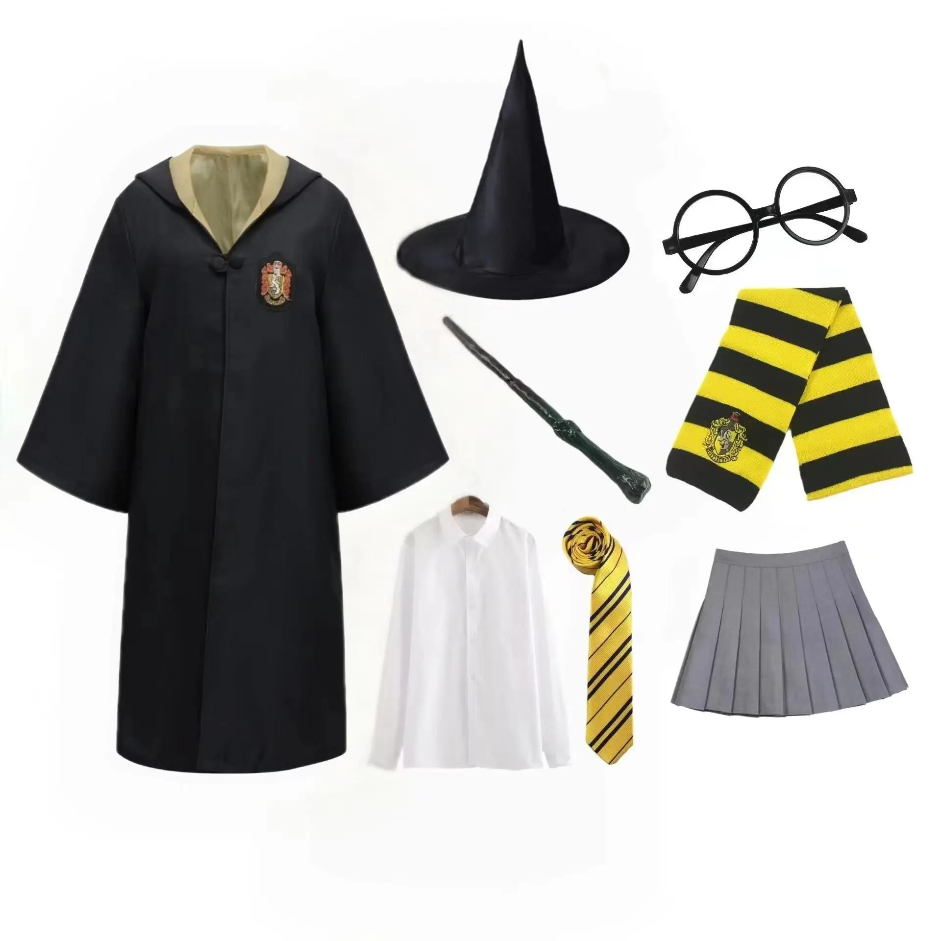 S-XXL Volwassen Harries Cosplay Magic Cape Mantel Robe Potters Hermelien Griffoendor Vakantie Halloween College Kostuum Accessoires Cadeau - afbeelding 1
