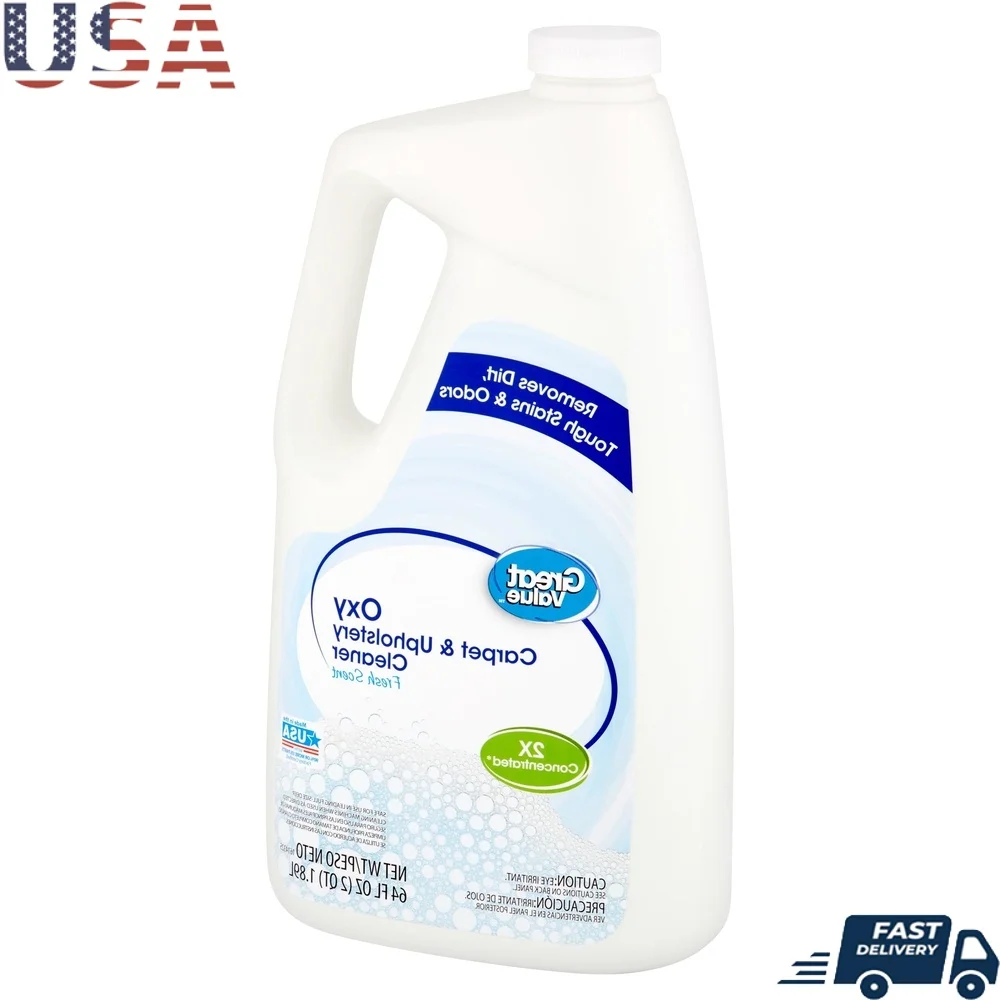 

Fresh Scent OXY Carpet Cleaner 64oz 2x Concentrated Deep Cleaning Powerful Odor Eliminator Safe Upholstery Indoor Use