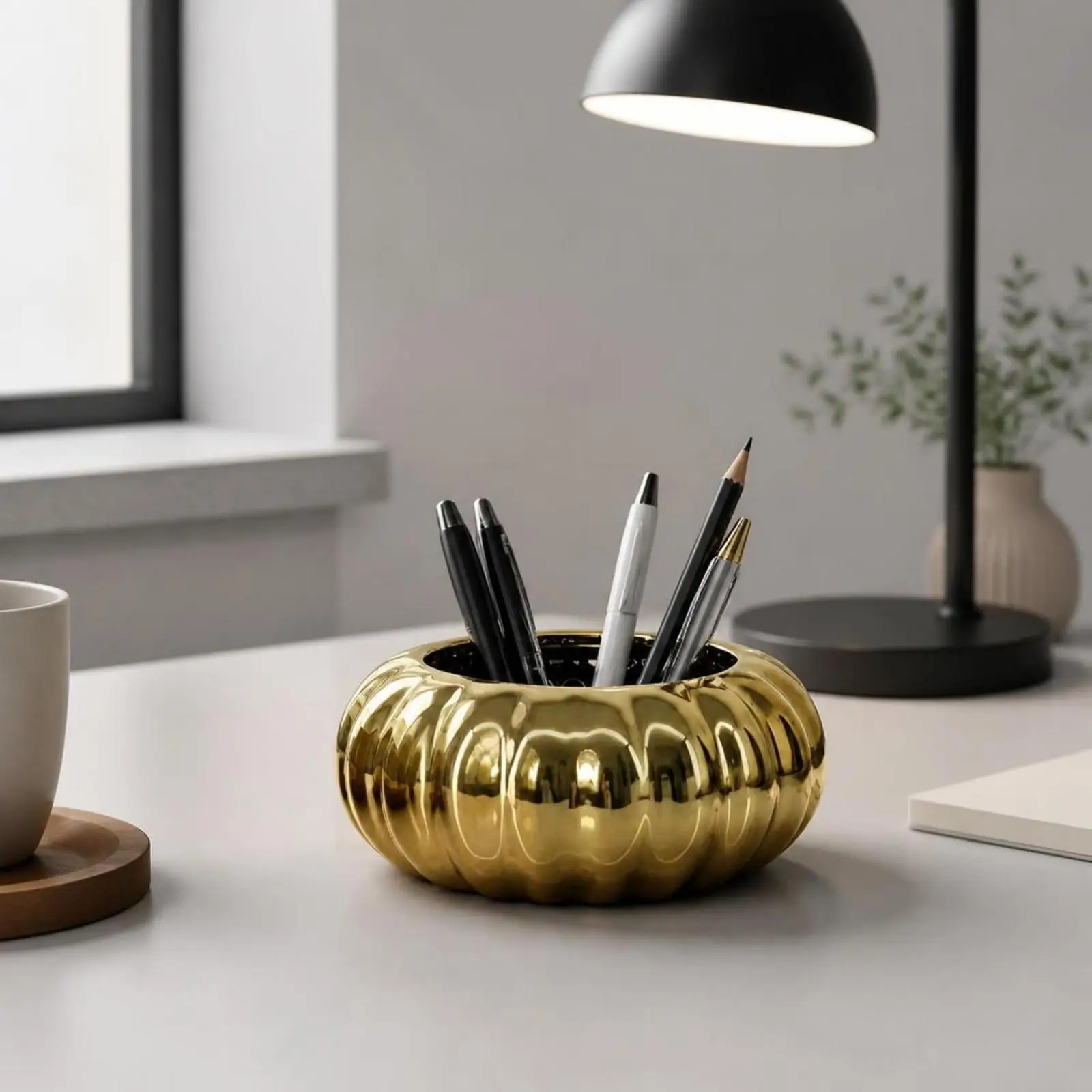 Glazed Ceramic Planter | Low-Profile Oval Form, Smooth Glossy Finish, Ceramic Plant Pot, for