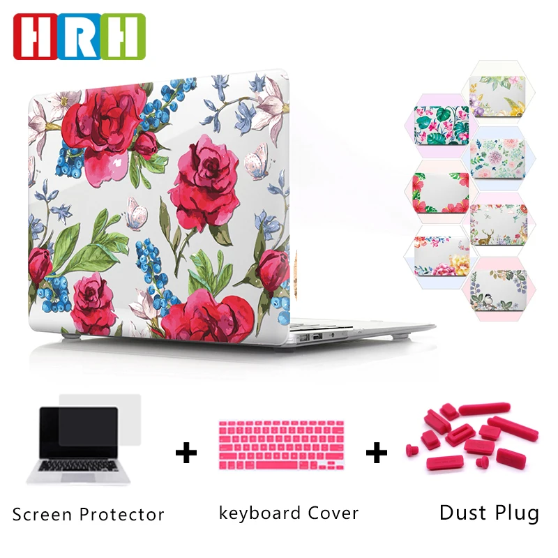 HRH Beautiful Flower PC Laptop Body Shell Protective Hard Plastic Case Sleeve for Macbook Air A1932 A2159 A2141 A2289 A2251