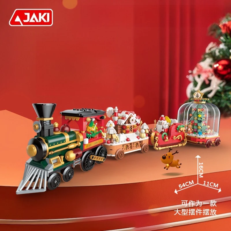 

Рождественский поезд, конфеты, дом, елка, строительный блок, комплект, образовательная сборка, игрушки «сделай сам», украшение, детские рождественские подарки JK5160