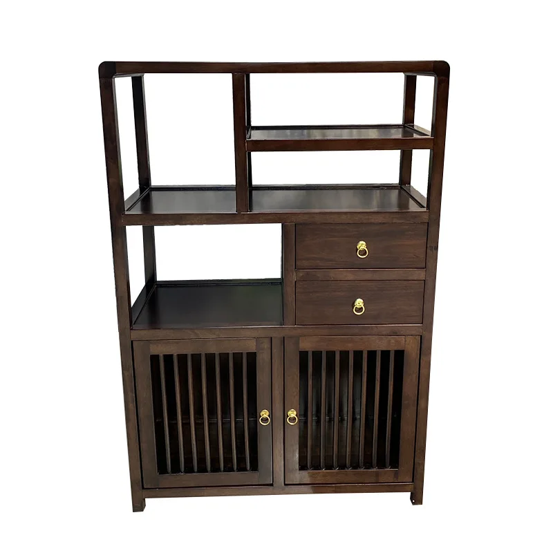 Yjq new Chinese tea display cabinet tea room rack partition Chinese cabinet display bogu rack