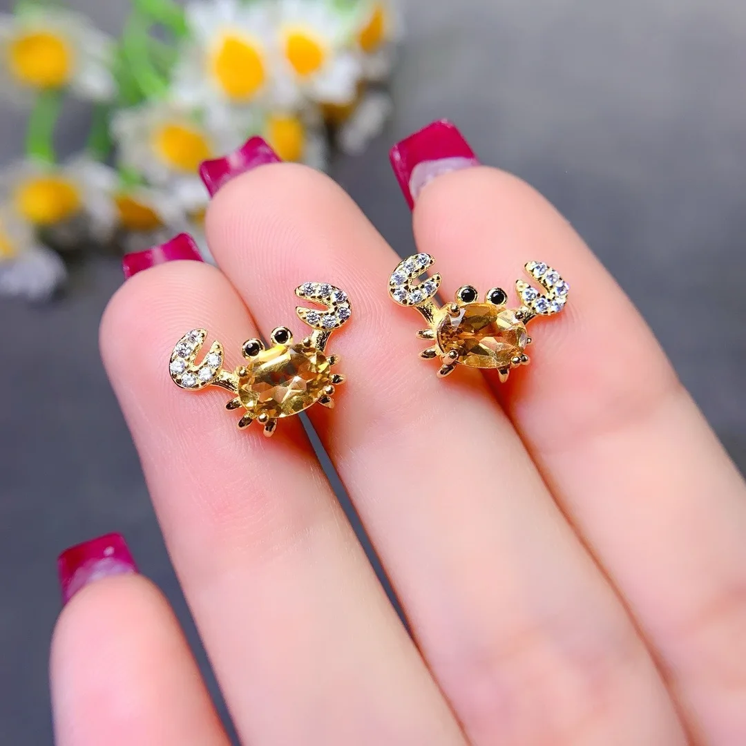 

Featuring Natural Crystal S925 Sterling Silver Luxurious Designer Ear Studs Fashionable and Timeless Jewelry Gift for Women