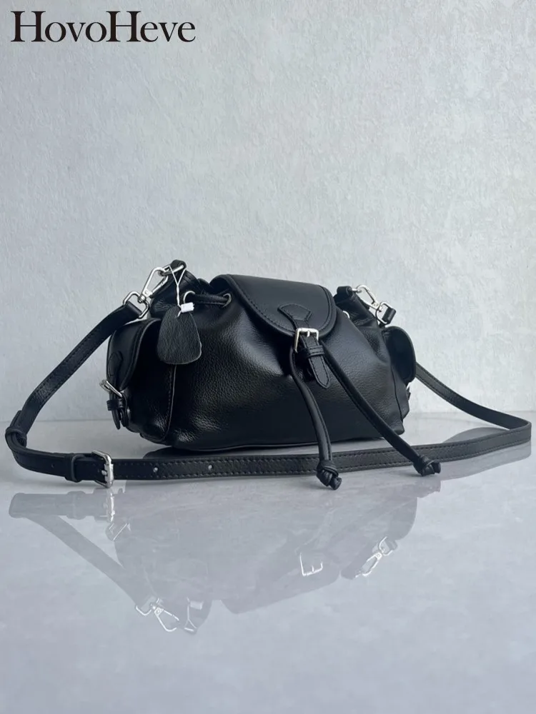 

Сумка-клатч из натуральной кожи Leisure Buckle, универсальная однотонная женская сумка через плечо, высококачественная сумка-кроссбоди из воловьей кожи