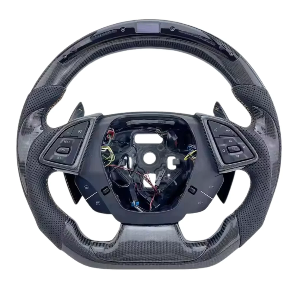 ZY Ultra Premium Custom LED Carbon Fiber Steering Wheel for Chevrolet Camaro 2021 Sports Car
