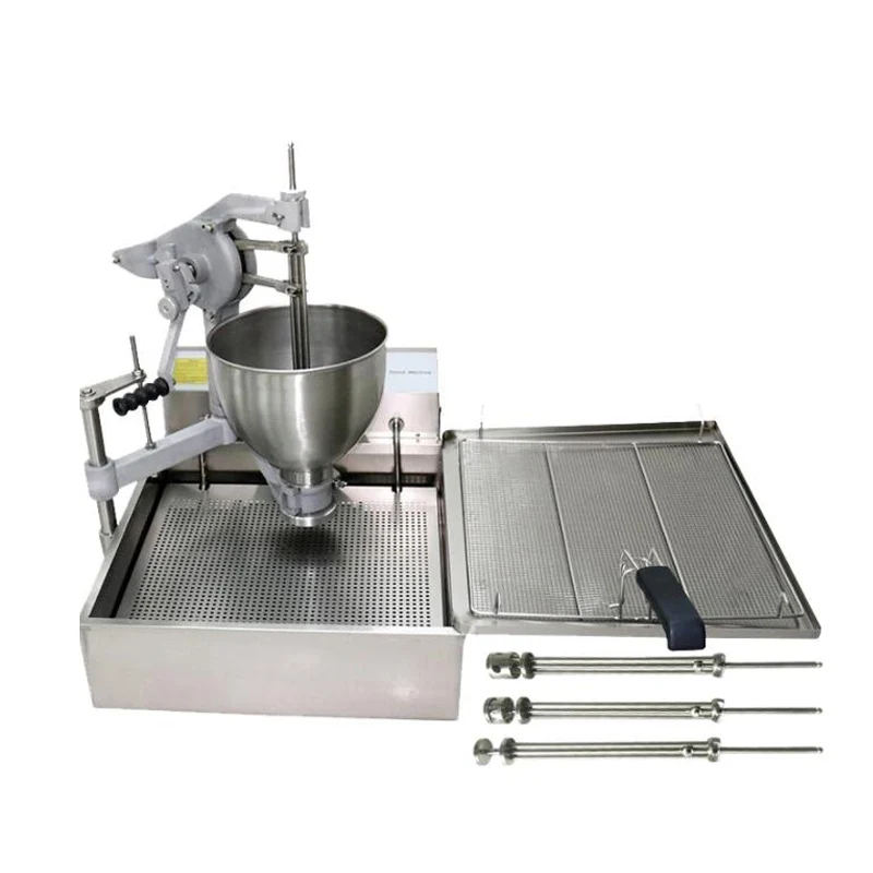 Desktop Hand Cranked Doughnut Machine Commercial Doughnut Maker Automatic Donut Fryer for Lab Use