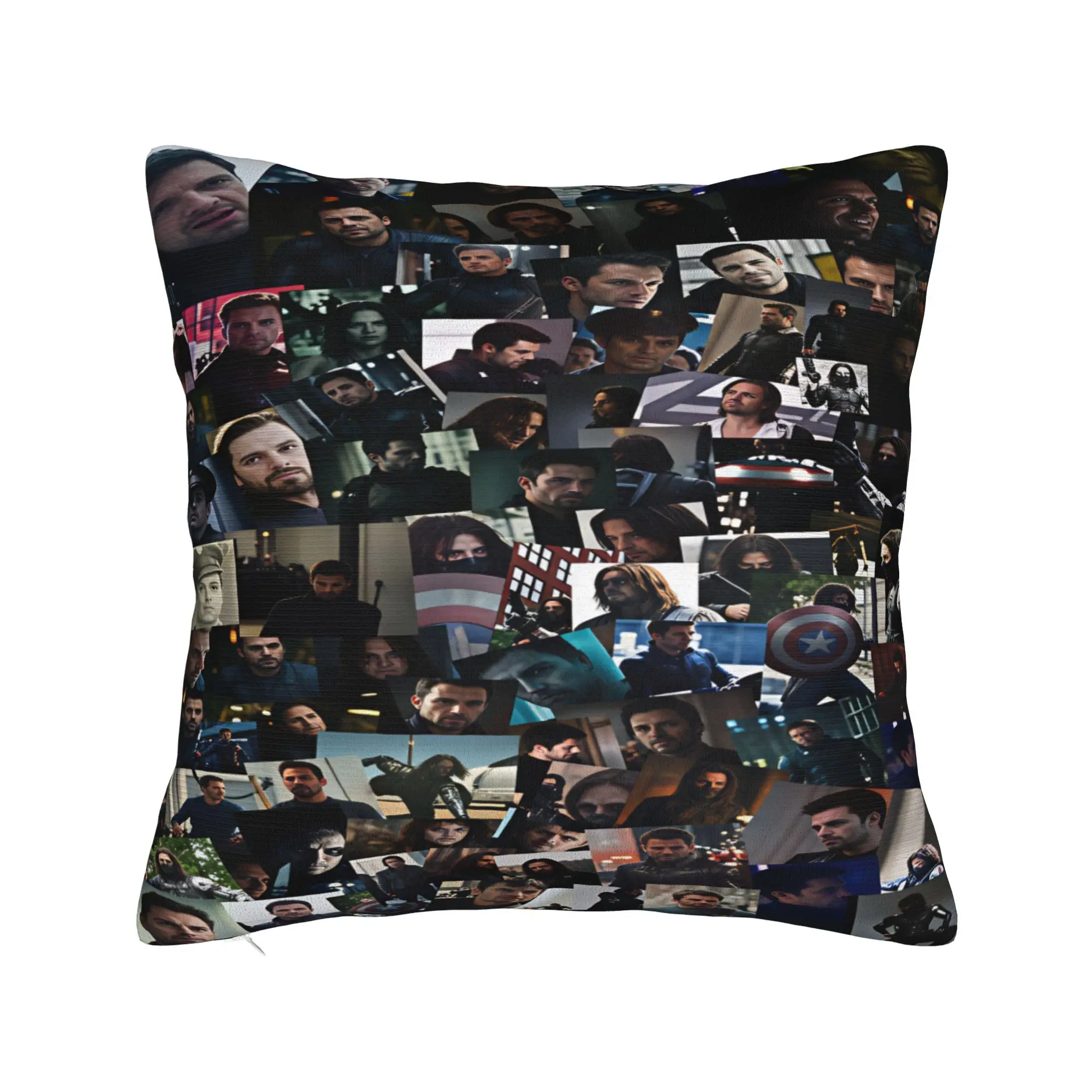 Pillow Case Bucky Barnes Winter Soldier Soft  Pillow Cover For Living Room Bed Chair Vintage Pillowcases