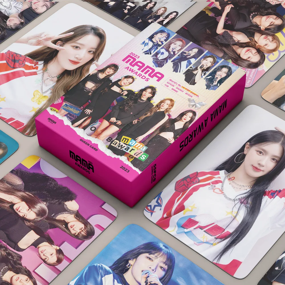 

55Pcs/Set (G)I-DLE Idol Girl New Album MAMA AWARDS Lomo Cards HD Printd Photocards High Quality Postcards Fans Collection Gifts