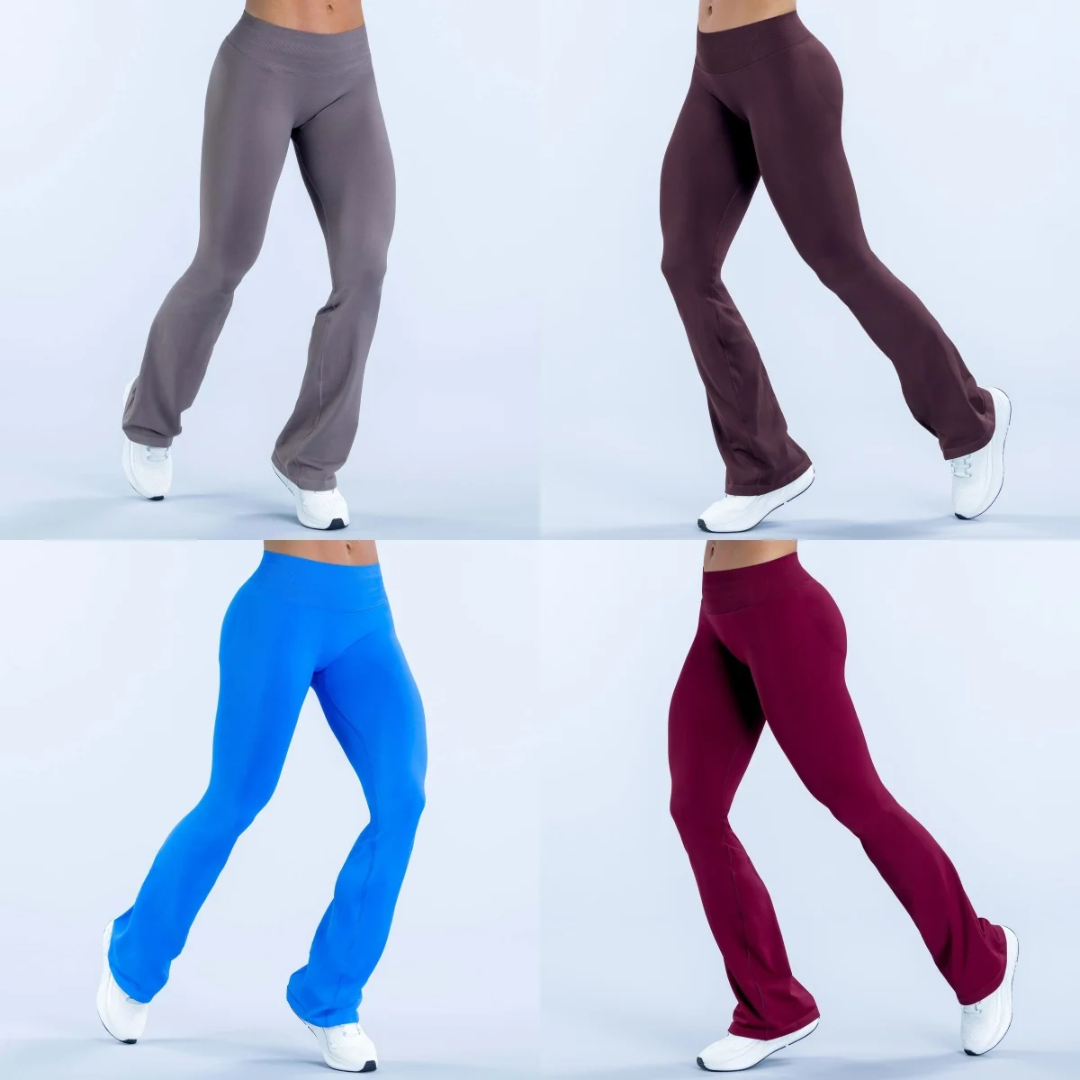 Seamless Flared Leggings for Women - High Waisted Tummy Control Bootcut Yoga Pants, Butt Lifting Gym Fitness Trousers