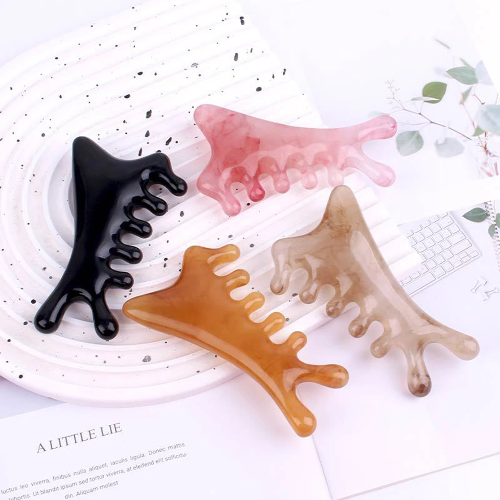 Multifunctional Hair Combs Portable Ultralight Pocket Hair Comb Exquisite Transparent Soothing Meridians Massager Hair Comb 1pc